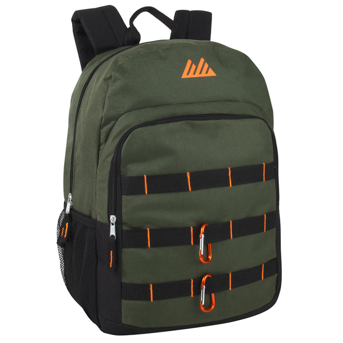 43cm Daisy Chain Backpack with Carabiner Clip 20L Capacity - 2 Colours