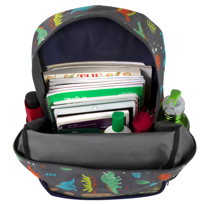43cm Printed Children's Backpack School Bag 20L Capacity - Dinosaur Themed