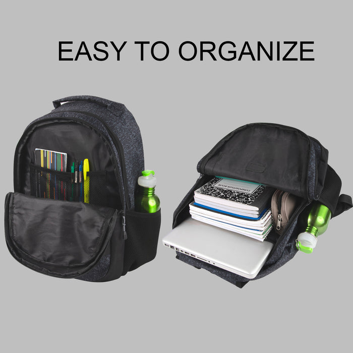 48cm Dual Strap Skate Backpack w Laptop Sleeve - Grey Heather