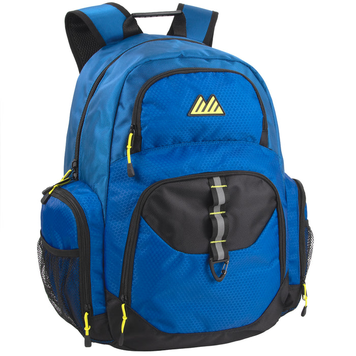 48cm Mountain Edge Multi Pocket Daisy Chain With D Ring Backpack w Laptop Sleeve - 3 Colors