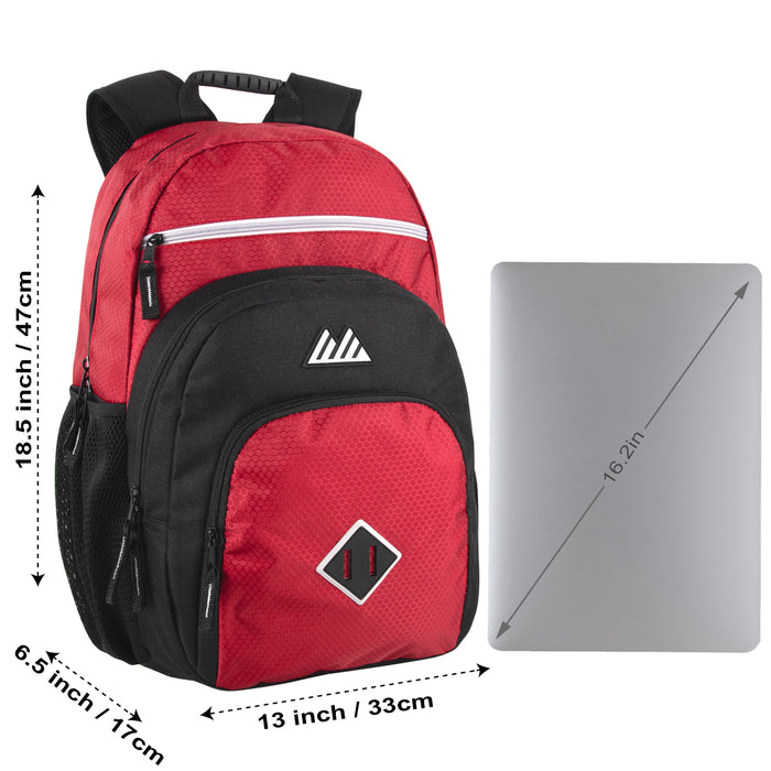48cm Double Dome Backpack 26L Capacity w Laptop Sleeve -3 Colors