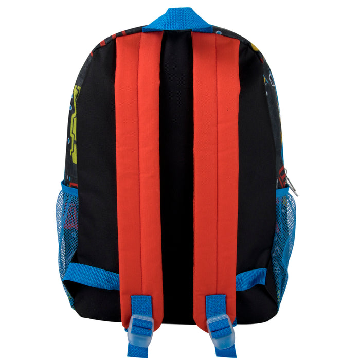 6-in-1  Backpack + Lunch Bag + Pencil Case Set - Construction Truck Print