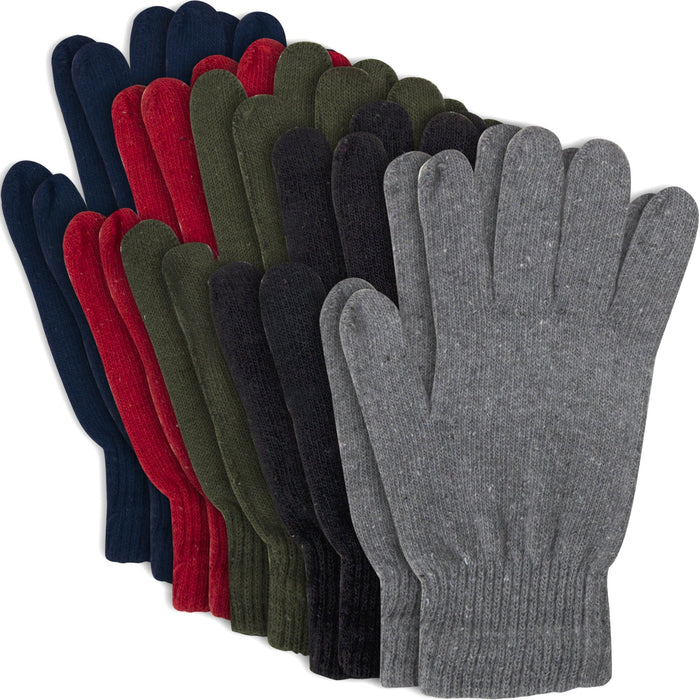 Adult Knit Gloves - 5 Color Assortment