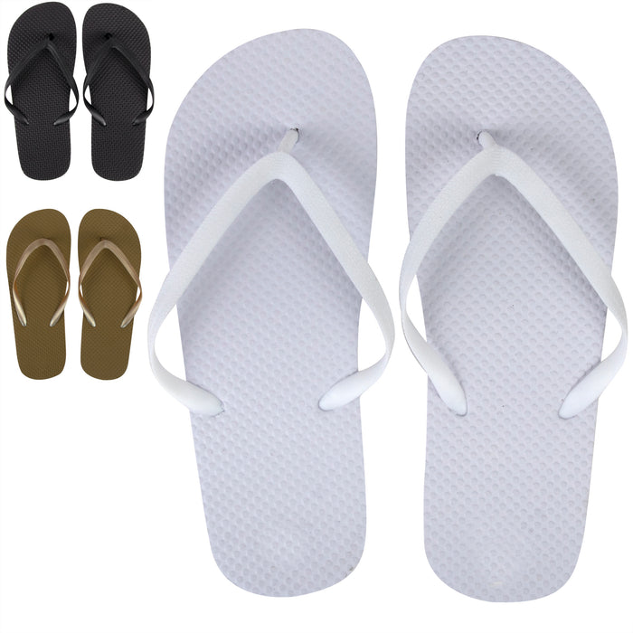 Women's Flip Flops - 3 Color Assortment