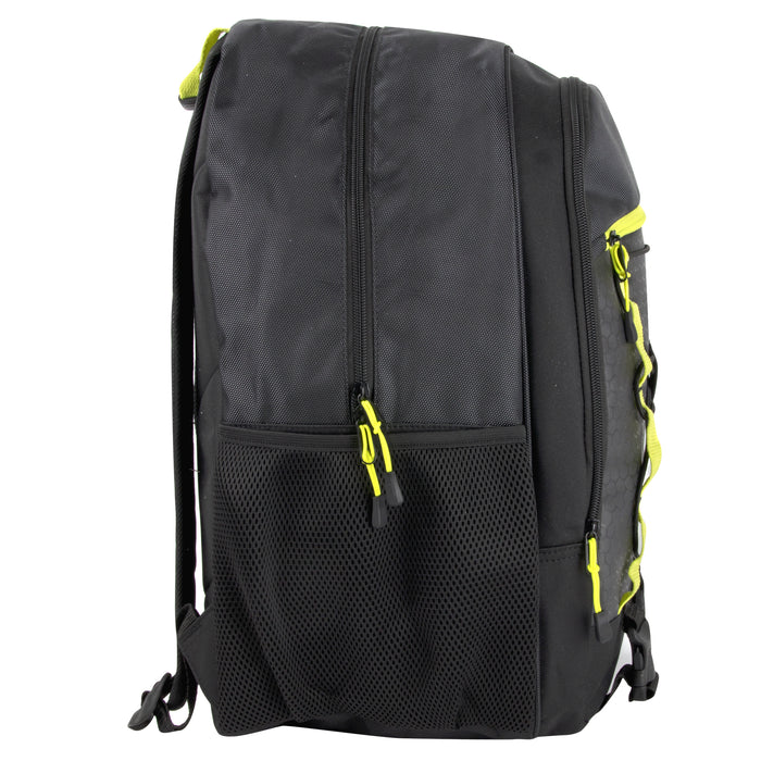 46cm Dual Daisy Chain Bungee Backpack 25L Capacity With Side Pocket - Black