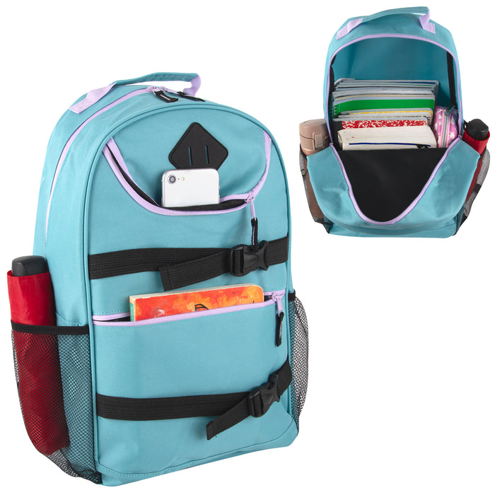 46cm Double Buckley Backpacks 25L Capacity - 4 Pastel Colours