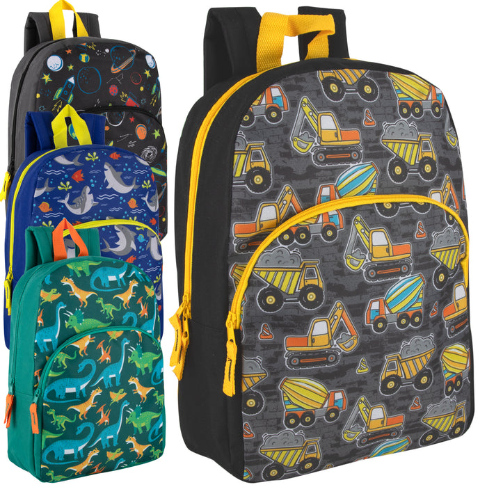 Character Backpack School Bag 38cm 14L Capacity - Boys Prints