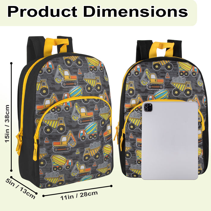 Character Backpack School Bag 38cm 14L Capacity - Boys Prints