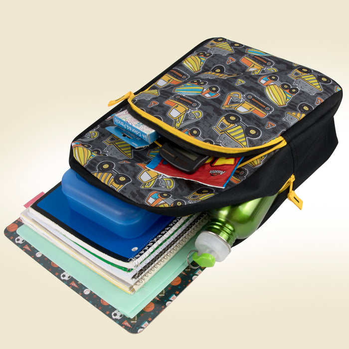 Character Backpack School Bag 38cm 14L Capacity - Boys Prints