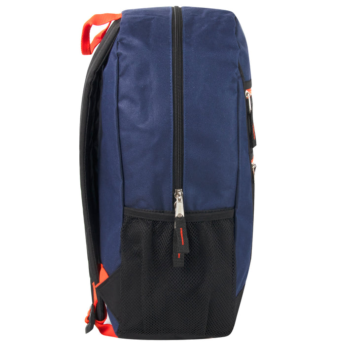 43cm Double Front Zippered Backpack 20L Capacity - 3 Dark Colours