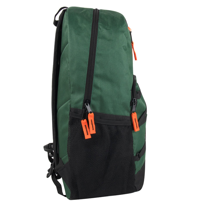 48cm Double Zippered Bungee Backpacks with Laptop Section - 4 Boys Colors