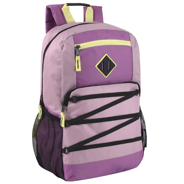 48cm Double Zippered Bungee Backpack with Laptop Section - 3 Girls Colors