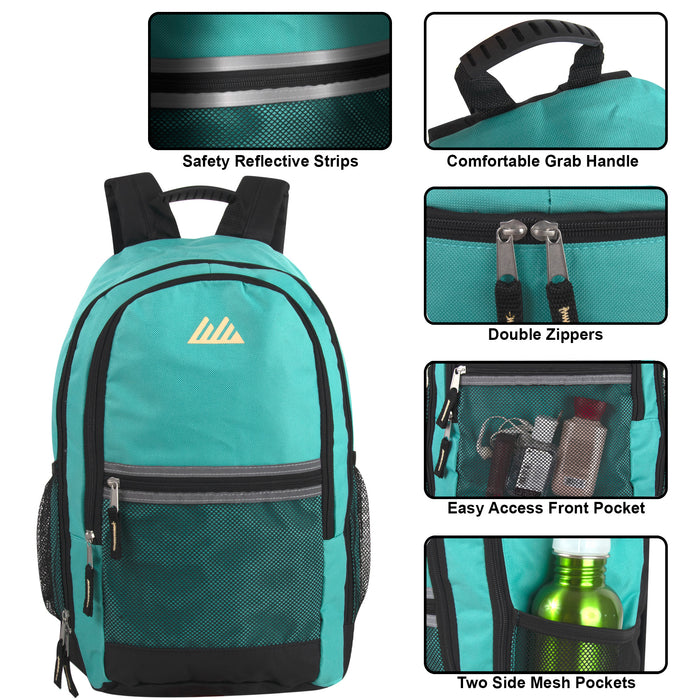 48cm Safety Reflective Backpack 25L Capacity - 3 Girls Colours