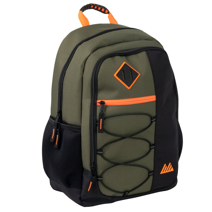 46cm Bungee Backpack 25L Capacity With Side Pocket - 3 Colours