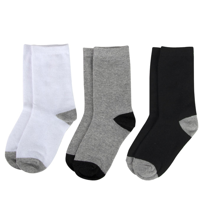 Children's Color Block Crew Socks - 3 Color Assortment
