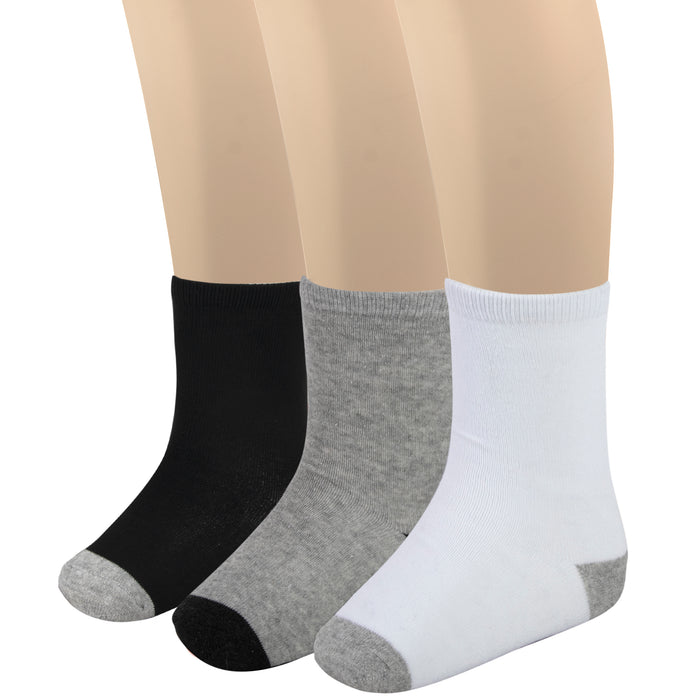 Children's Color Block Crew Socks - 3 Color Assortment