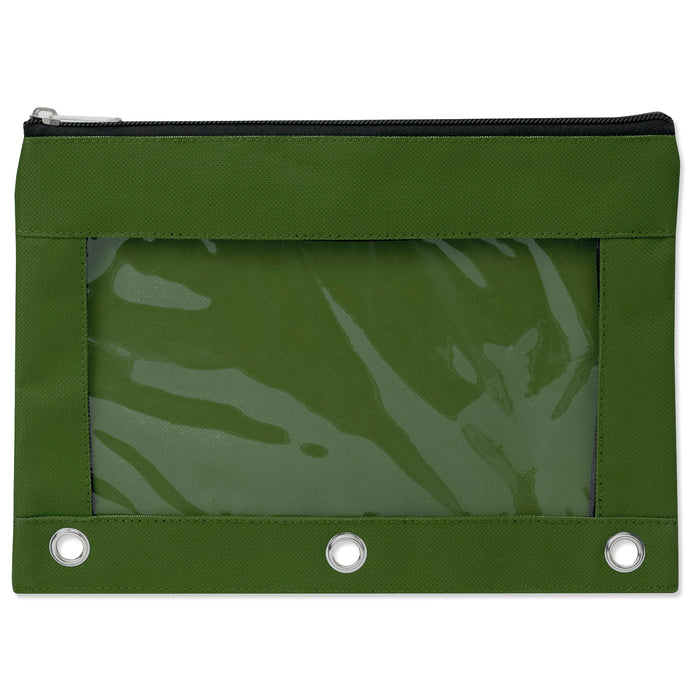 3-Ring Binder Pencil Case with Window - 8 Colours