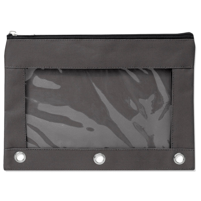 3-Ring Binder Pencil Case with Window - 8 Colours