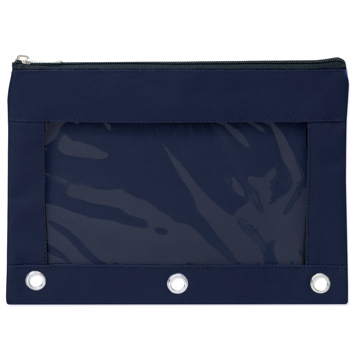 3-Ring Binder Pencil Case with Window - 8 Colours