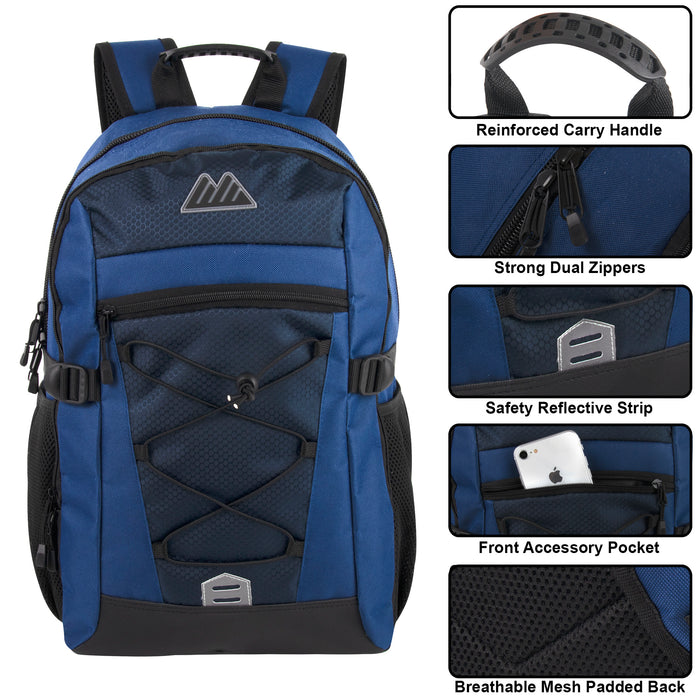 48cm Bungee Backpack 32L Capacity With Laptop Sleeve - Navy