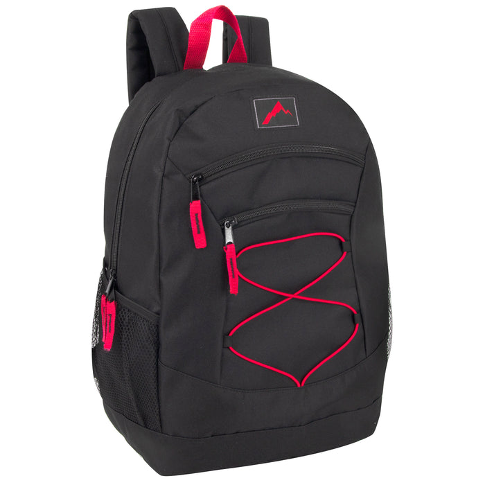 48cm Multi Pocket Bungee Backpack 25L Capacity - 5 Boys Colours
