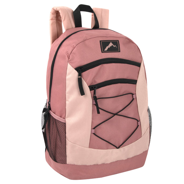 48cm Multi Pocket Bungee Backpack 25L Capacity - 4 Girls Colours