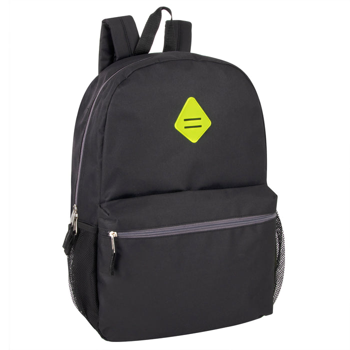 Wholesale 48cm Backpack 24L Capacity With Mesh Side Pockets - 4 Colours