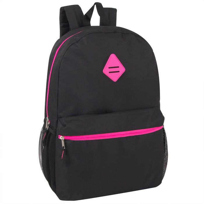 48cm Classic Backpack with Mesh Side Pockets - 4 Girl Colours