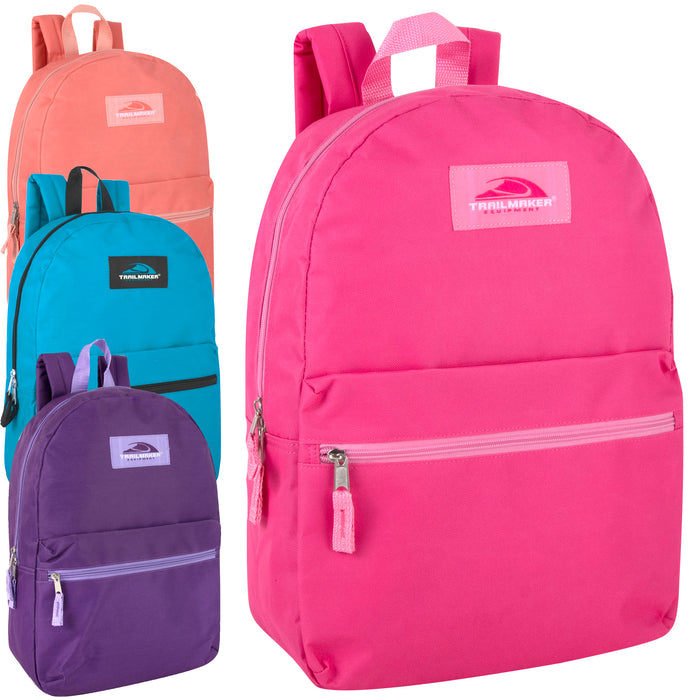 43cm Classic Backpack 20L Capacity - 4 Bright Colours