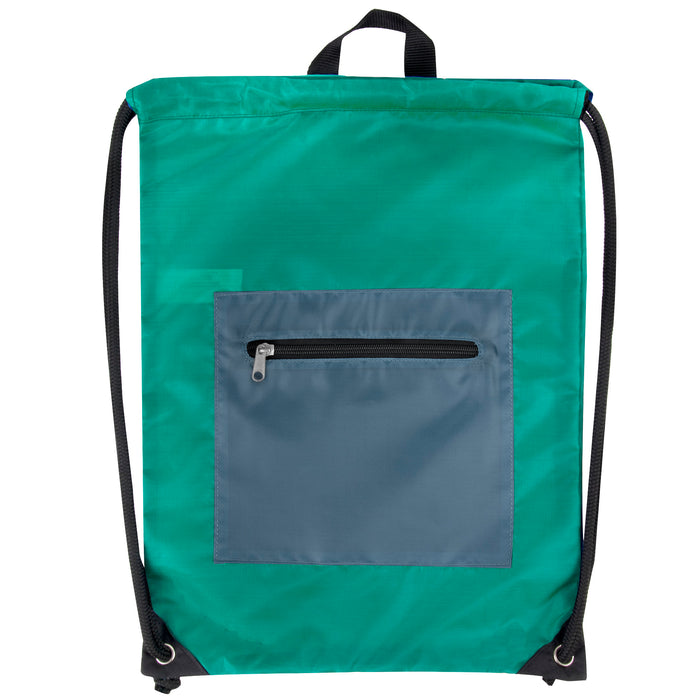 46cm Front Zipped Drawstring Kit Bag - 6 Colourways