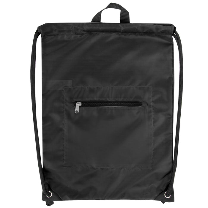 46cm Front Zipped Drawstring Kit Bag - 3 Dark Colors