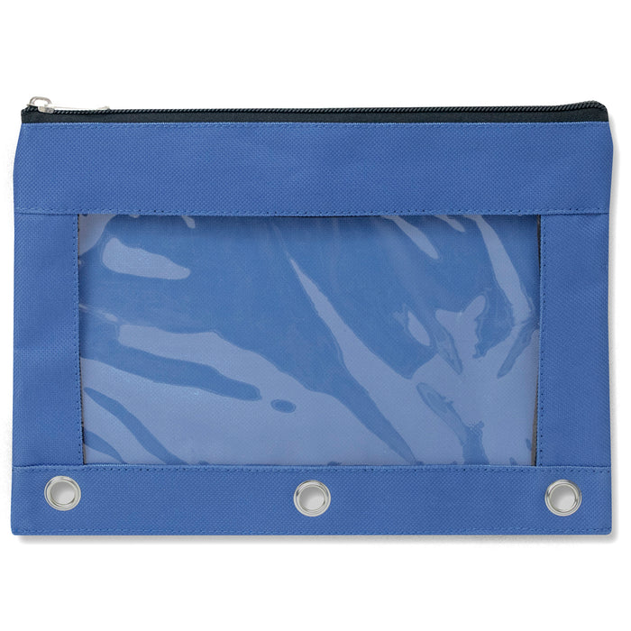 3-Ring Binder Pencil Case with Window - 8 Colours