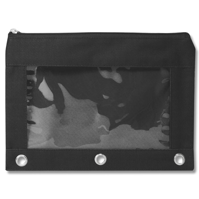 3-Ring Binder Pencil Case with Window - 8 Colours