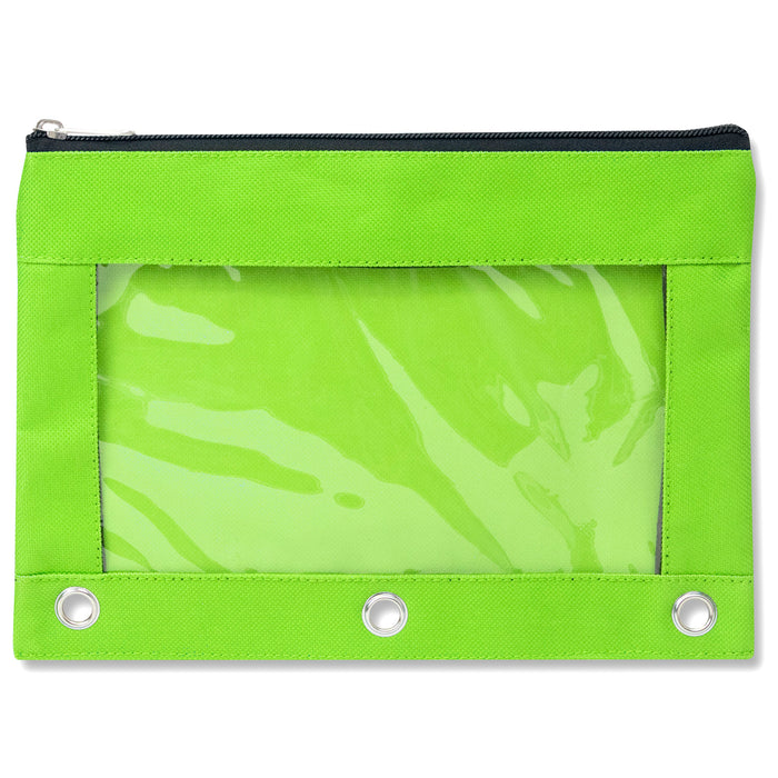 3-Ring Binder Pencil Case with Window - 8 Colours