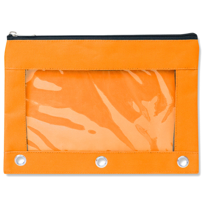 3-Ring Binder Pencil Case with Window - 8 Colours