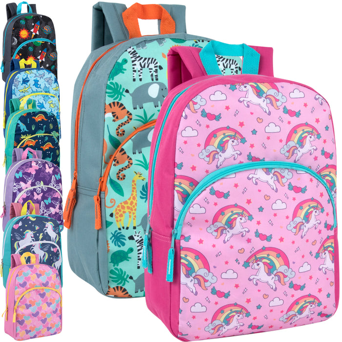 Character Backpack School Bag 38cm 14L Capacity - 8 Assorted Prints