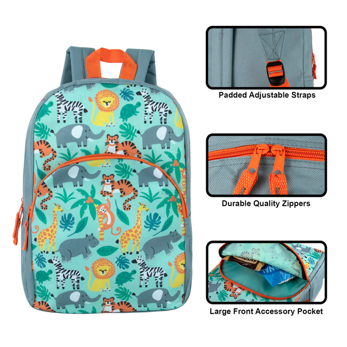 Character Backpack School Bag 38cm 14L Capacity - 8 Assorted Prints