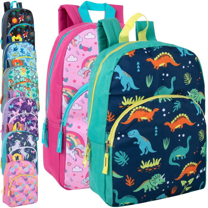 Character Backpack School Bag 38cm 14L Capacity - 8 Prints