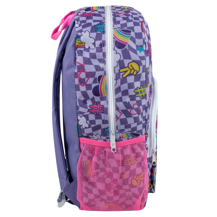 Wholesale 43cm Printed Backpack 20L Capacity with Pencil Case Set - Rainbow Themed