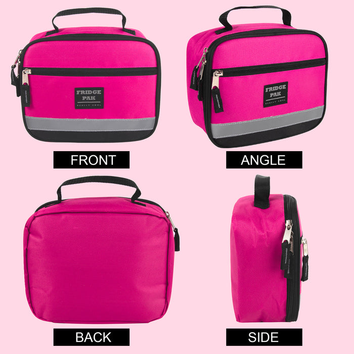 Fridge Pak Reflective Stripe Lunch Bag - 4 Colors
