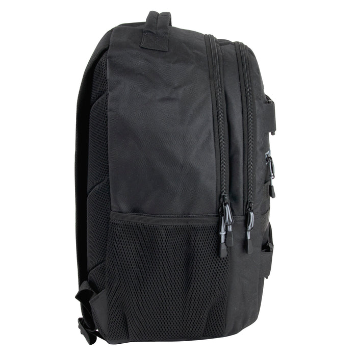 48cm Dual Strap Skate Backpack 32L Capacity w Laptop Sleeve - Black