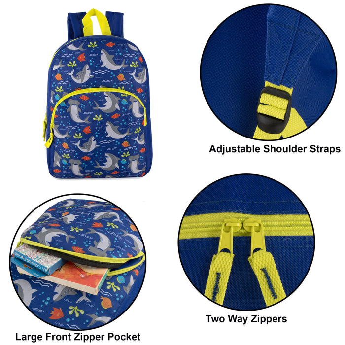 38cm Children's Character Backpack School Bag 14L Capacity - 8 Prints