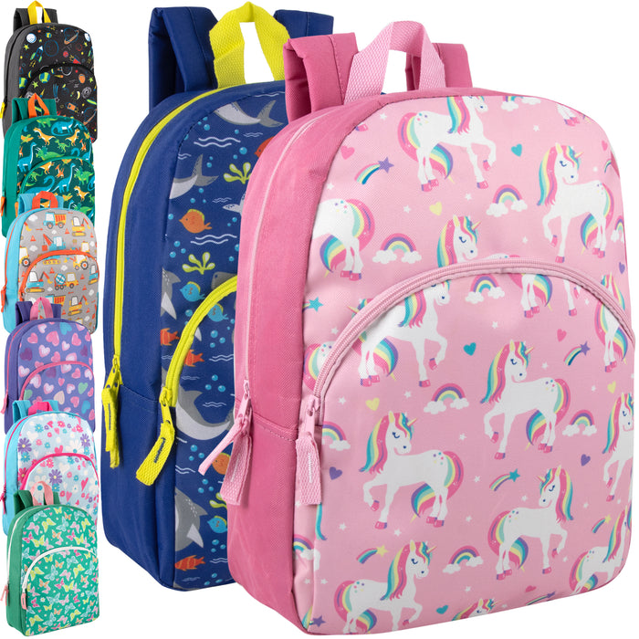 38cm Children's Character Backpack School Bag 14L Capacity - 8 Prints