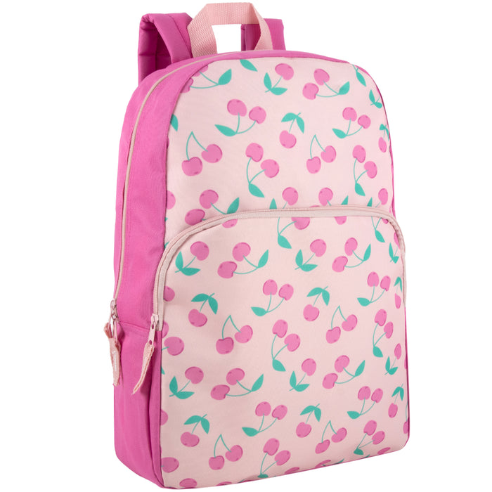Printed Girls Backpack School Bag 43cm/20L Capacity - 4 Styles