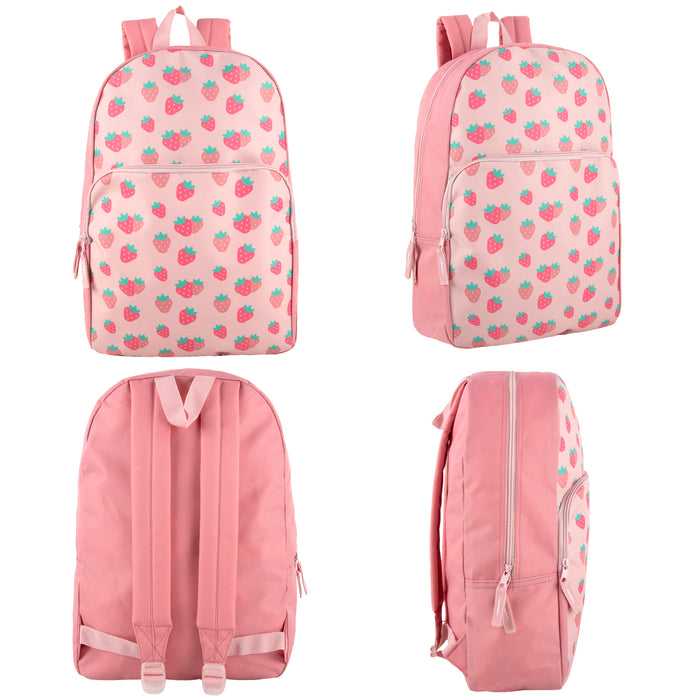 Printed Girls Backpack School Bag 43cm/20L Capacity - 4 Styles