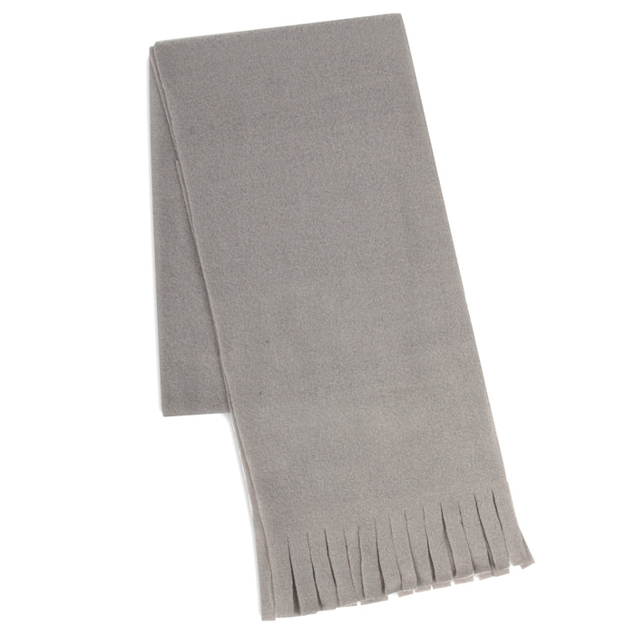 Adult Fleece Scarves 60" x 8" with Fringe - Assorted Colors