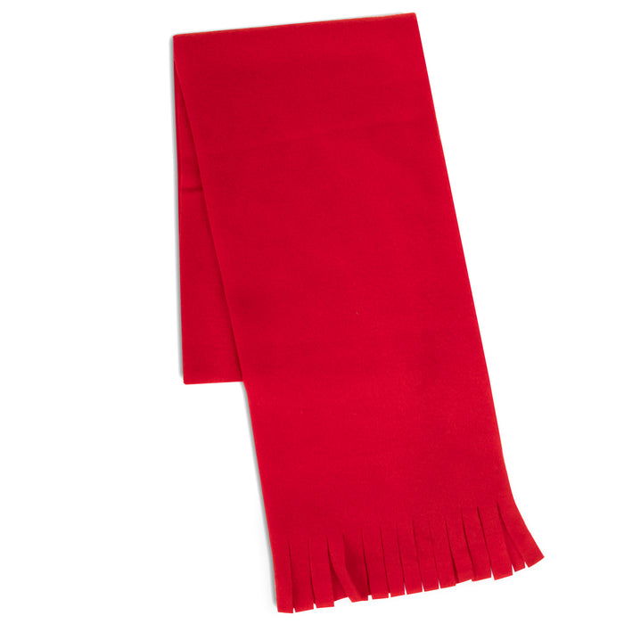 Adult Fleece Scarves 60" x 8" with Fringe - Assorted Colors