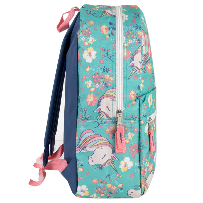 Printed Girls Backpack School Bag 43cm/20L Capacity - 3 Styles