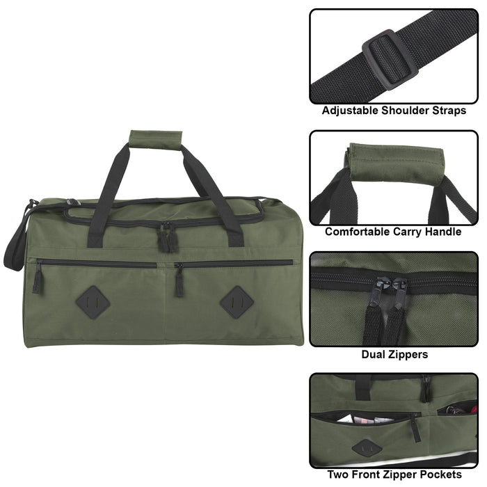 61cm Multi Pocket Duffel Bag 54L Capacity