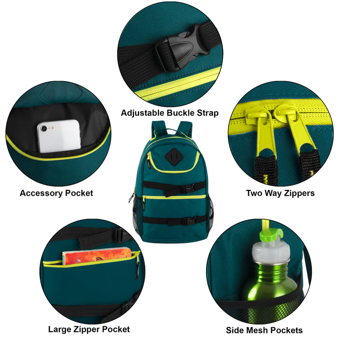 46cm Double Buckle Backpacks 25L Capacity - 4 Colours